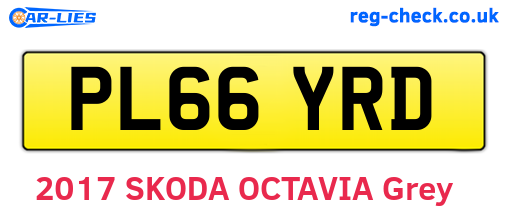PL66YRD are the vehicle registration plates.