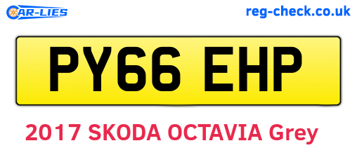 PY66EHP are the vehicle registration plates.