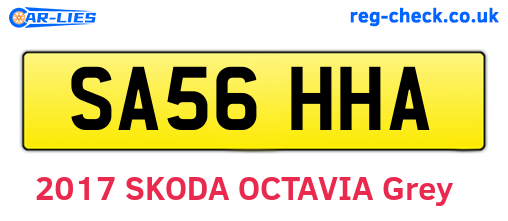 SA56HHA are the vehicle registration plates.