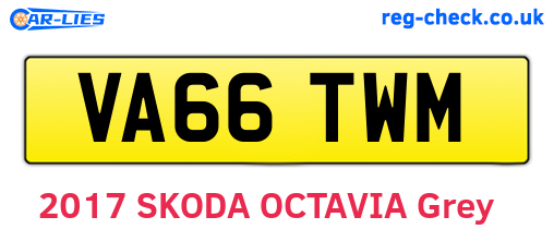 VA66TWM are the vehicle registration plates.