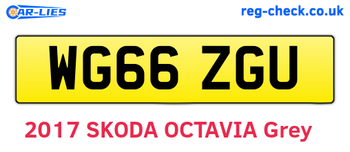 WG66ZGU are the vehicle registration plates.