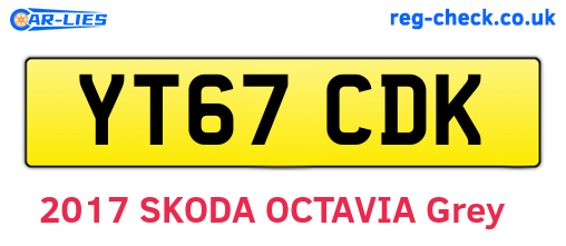 YT67CDK are the vehicle registration plates.