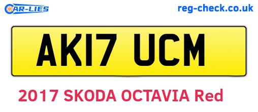 AK17UCM are the vehicle registration plates.