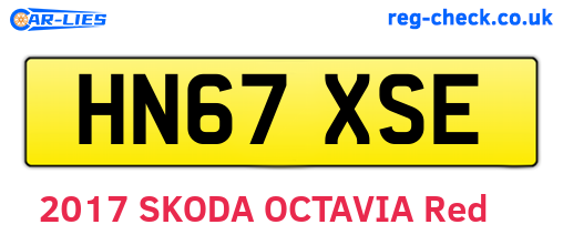 HN67XSE are the vehicle registration plates.
