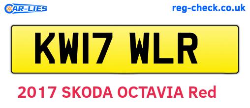 KW17WLR are the vehicle registration plates.