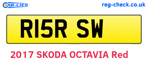 R15RSW are the vehicle registration plates.