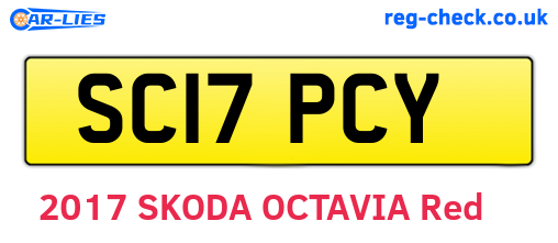 SC17PCY are the vehicle registration plates.