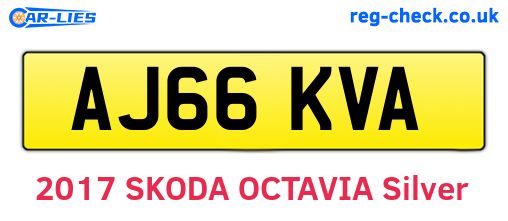 AJ66KVA are the vehicle registration plates.