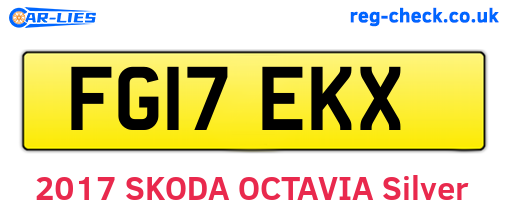 FG17EKX are the vehicle registration plates.