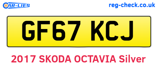 GF67KCJ are the vehicle registration plates.