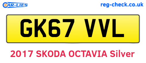 GK67VVL are the vehicle registration plates.