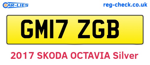 GM17ZGB are the vehicle registration plates.