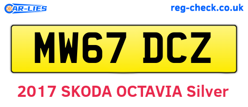 MW67DCZ are the vehicle registration plates.