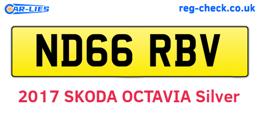 ND66RBV are the vehicle registration plates.