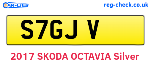 S7GJV are the vehicle registration plates.
