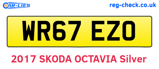 WR67EZO are the vehicle registration plates.