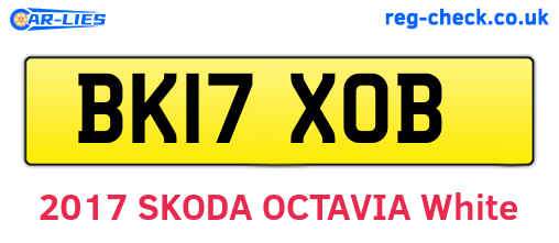 BK17XOB are the vehicle registration plates.