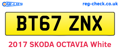 BT67ZNX are the vehicle registration plates.