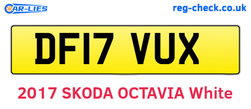 DF17VUX are the vehicle registration plates.