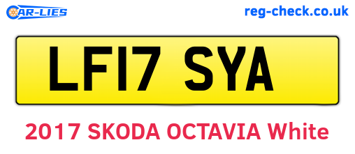 LF17SYA are the vehicle registration plates.