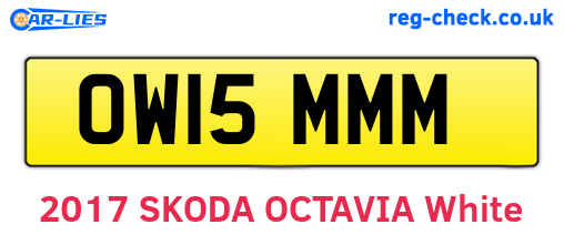 OW15MMM are the vehicle registration plates.