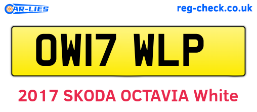 OW17WLP are the vehicle registration plates.