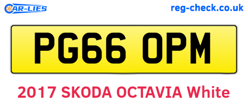 PG66OPM are the vehicle registration plates.