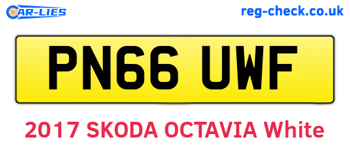 PN66UWF are the vehicle registration plates.