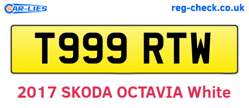 T999RTW are the vehicle registration plates.