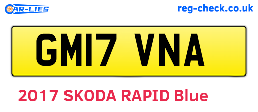 GM17VNA are the vehicle registration plates.