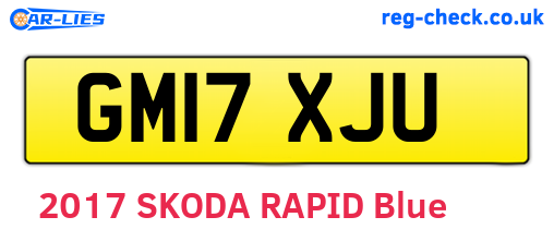 GM17XJU are the vehicle registration plates.