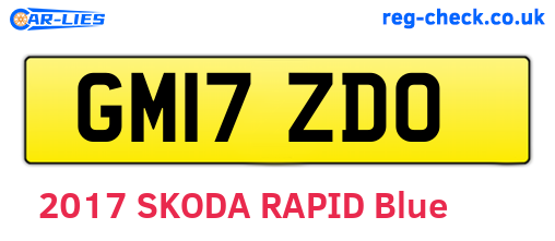 GM17ZDO are the vehicle registration plates.