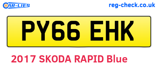 PY66EHK are the vehicle registration plates.