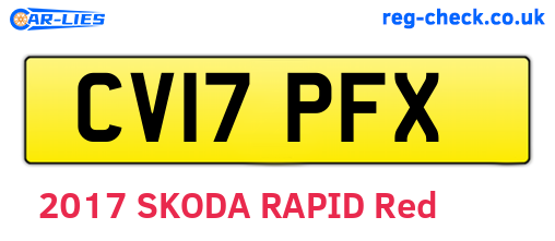 CV17PFX are the vehicle registration plates.