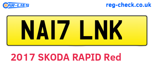 NA17LNK are the vehicle registration plates.