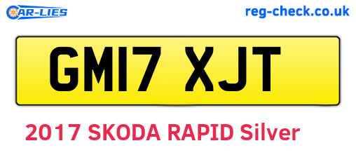 GM17XJT are the vehicle registration plates.