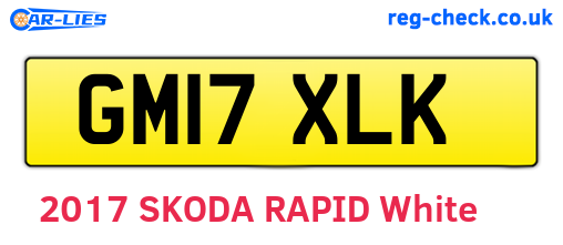 GM17XLK are the vehicle registration plates.