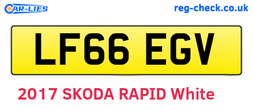 LF66EGV are the vehicle registration plates.