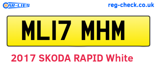 ML17MHM are the vehicle registration plates.