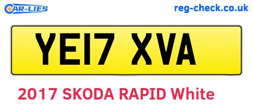 YE17XVA are the vehicle registration plates.