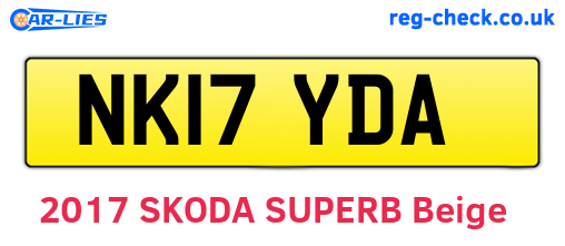 NK17YDA are the vehicle registration plates.