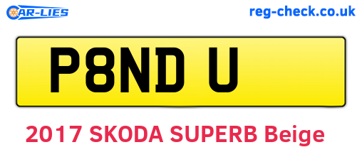 P8NDU are the vehicle registration plates.
