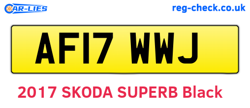AF17WWJ are the vehicle registration plates.