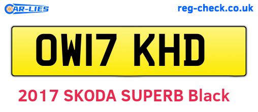 OW17KHD are the vehicle registration plates.