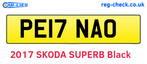 PE17NAO are the vehicle registration plates.