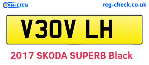 V30VLH are the vehicle registration plates.