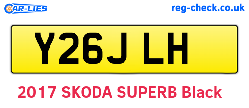 Y26JLH are the vehicle registration plates.