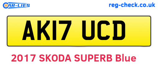 AK17UCD are the vehicle registration plates.