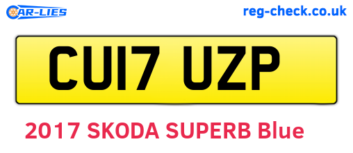 CU17UZP are the vehicle registration plates.
