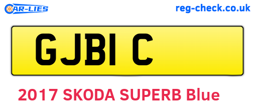 GJB1C are the vehicle registration plates.
